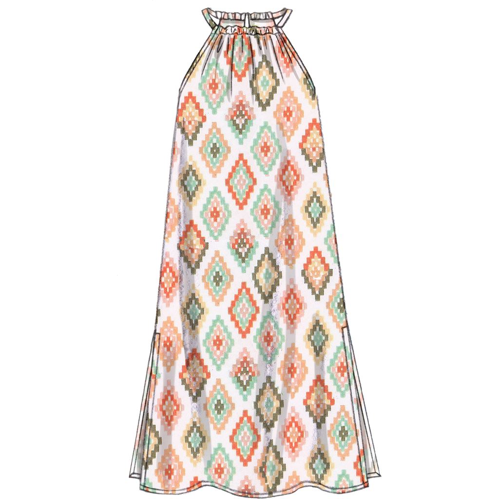 McCall's Pattern M7589 Childrens Girls Gathered Neckline Sleeveless Dresses 7589 Image 5 From Patternsandplains.com.jpg