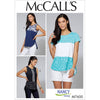 McCall's Pattern M7600 Misses Womens Pullover Tops with Contrast and Sleeve Variations 7600 Image 1 From Patternsandplains.com