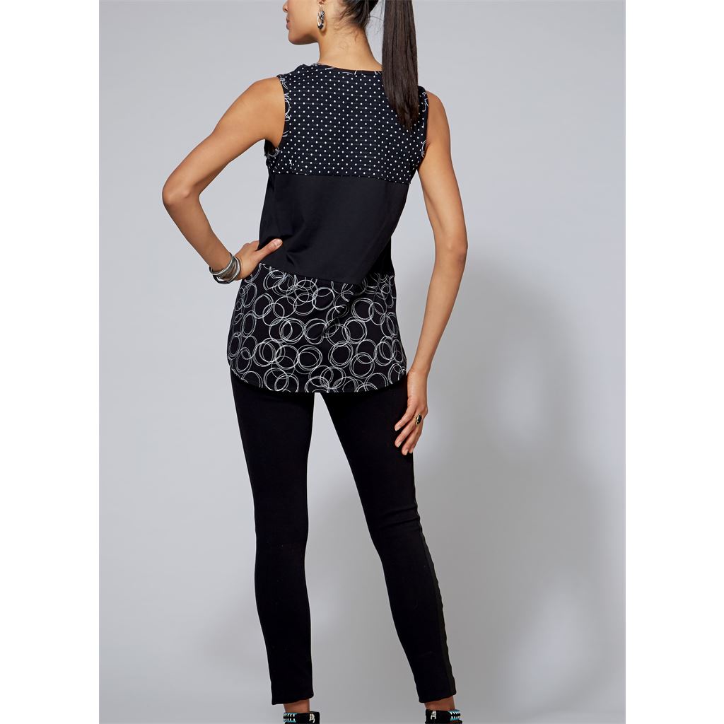 McCall's Pattern M7600 Misses Womens Pullover Tops with Contrast and Sleeve Variations 7600 Image 6 From Patternsandplains.com.jpg