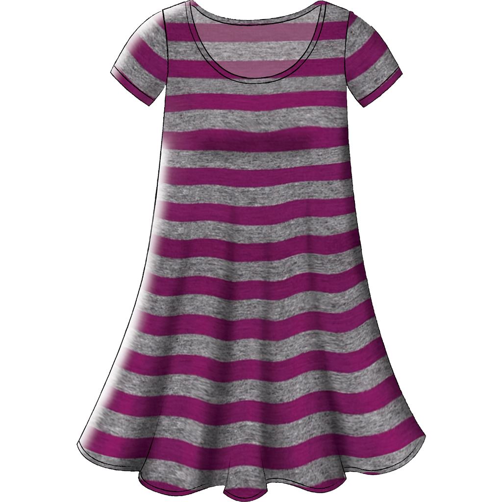 McCall's Pattern M7622 Misses Knit Swing Dresses with Neckline and Sleeve Variations 7622 Image 3 From Patternsandplains.com.jpg