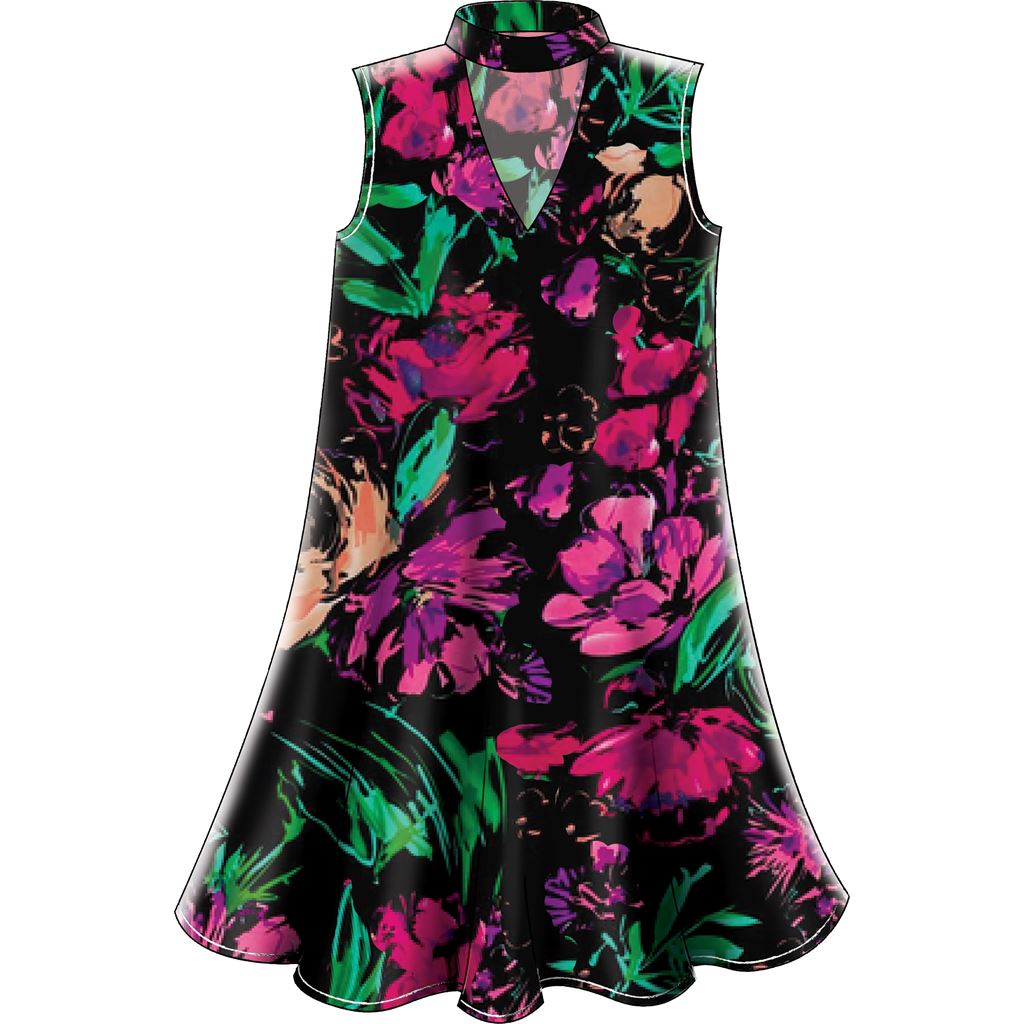 McCall's Pattern M7622 Misses Knit Swing Dresses with Neckline and Sleeve Variations 7622 Image 5 From Patternsandplains.com.jpg