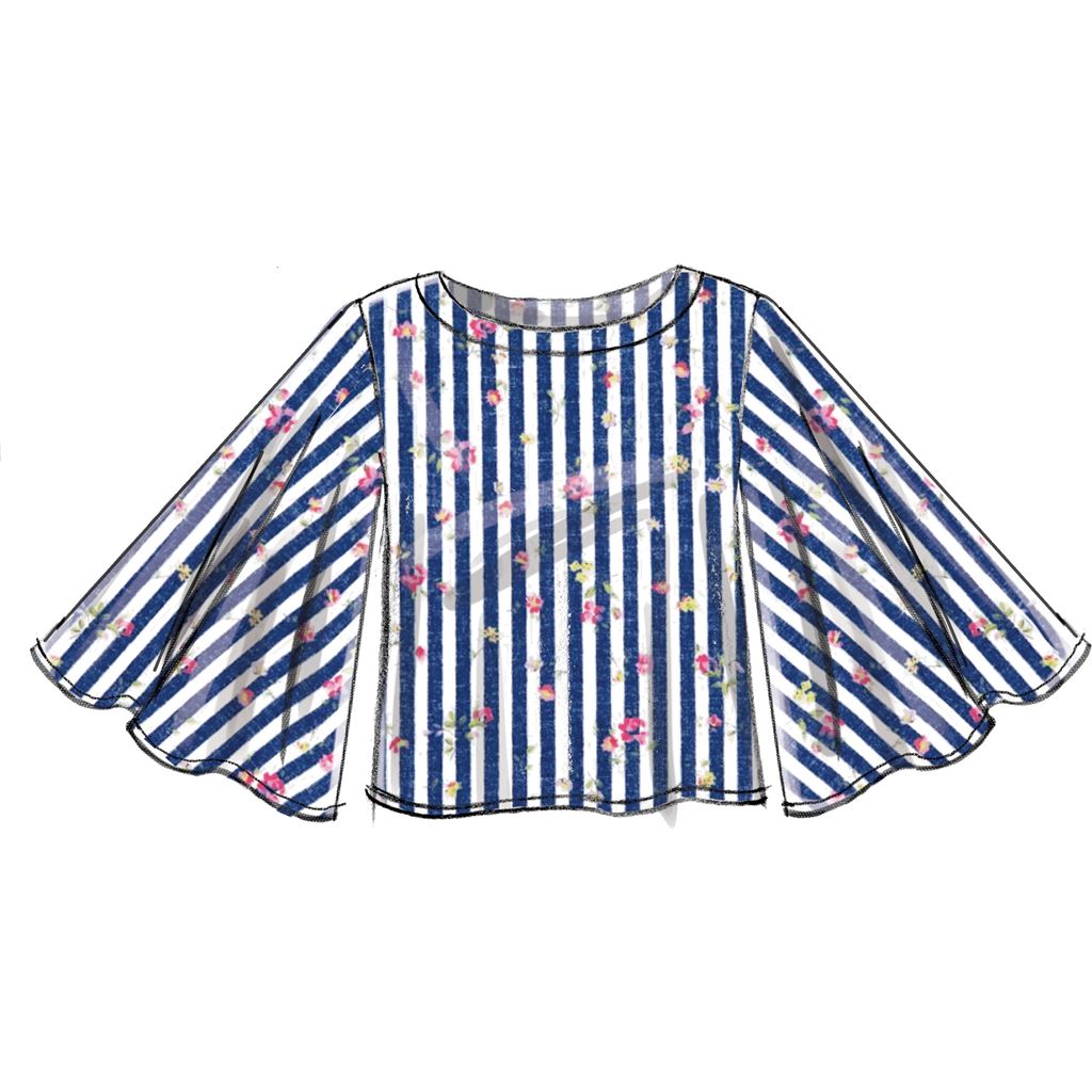 McCall's Pattern M7630 Misses Tops with Sleeve and Hem Variations 7630 Image 4 From Patternsandplains.com.jpg