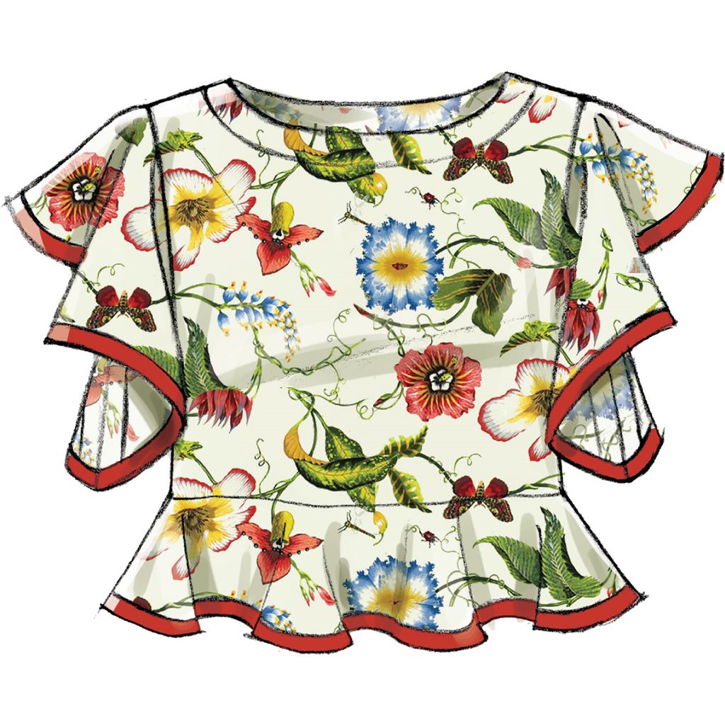 McCall's Pattern M7630 Misses Tops with Sleeve and Hem Variations 7630 Image 5 From Patternsandplains.com.jpg