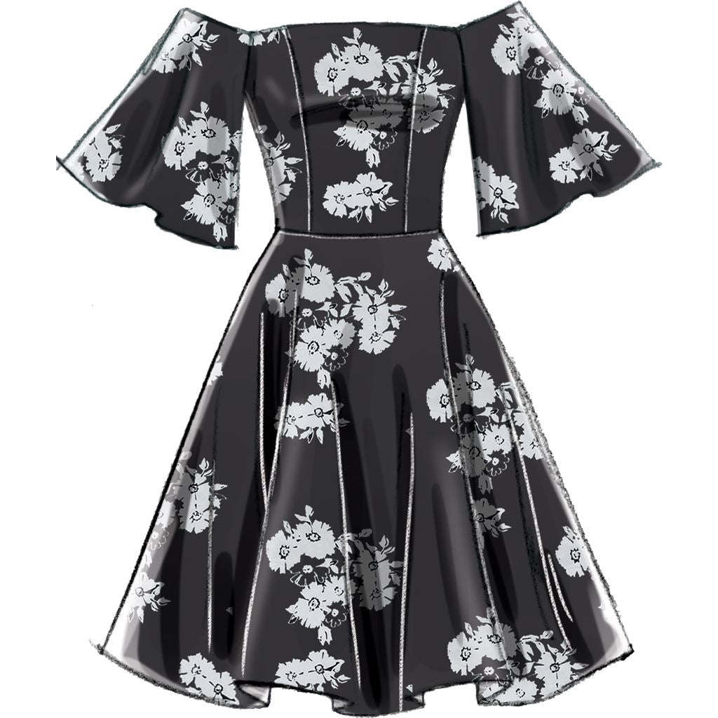 McCall's Misses'/Miss Petite Bateau or V-Neck Dresses 7536 pattern