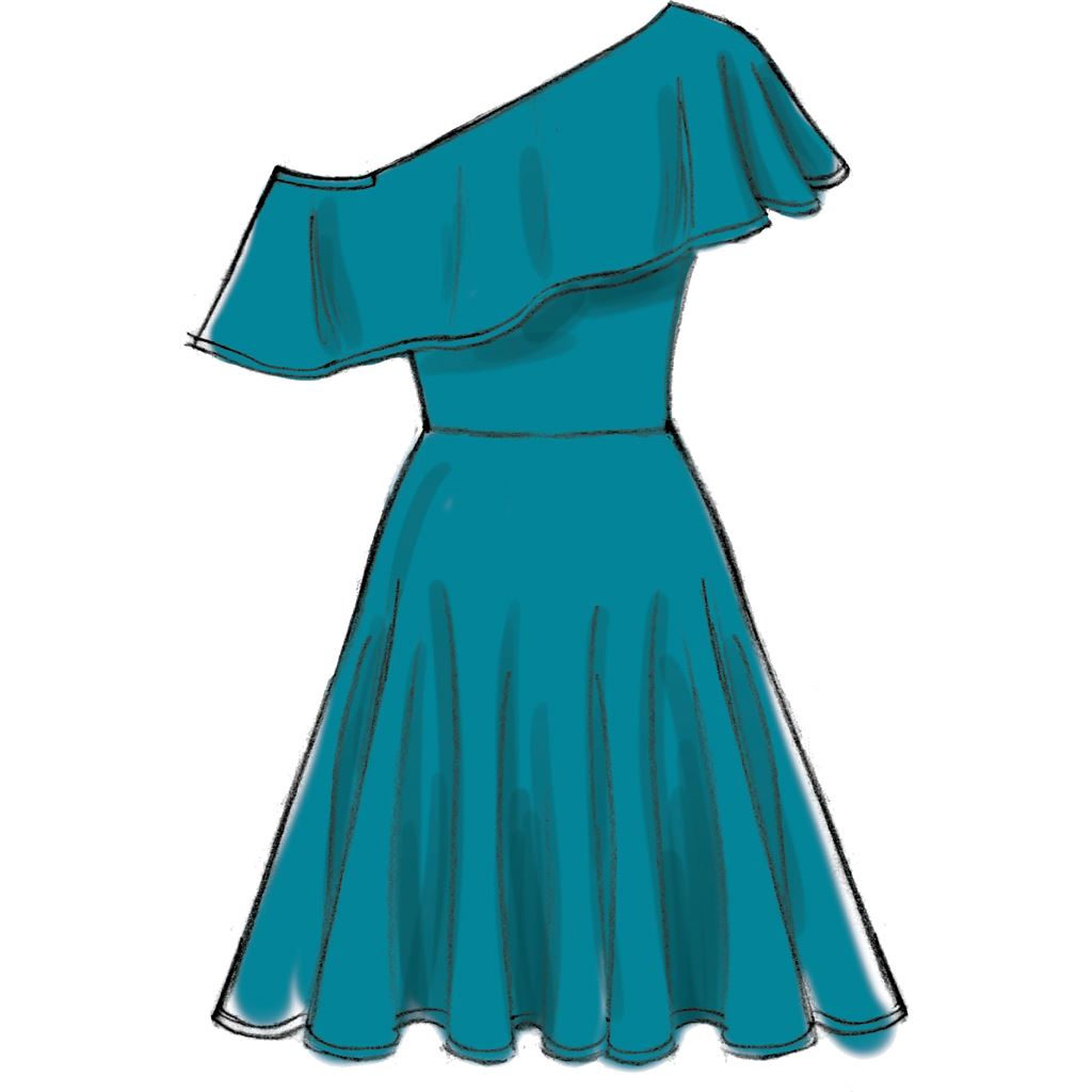 McCall's Pattern M7683 Misses Miss Petite Dresses with Shoulder and Skirt Variations 7683 Image 4 From Patternsandplains.com.jpg