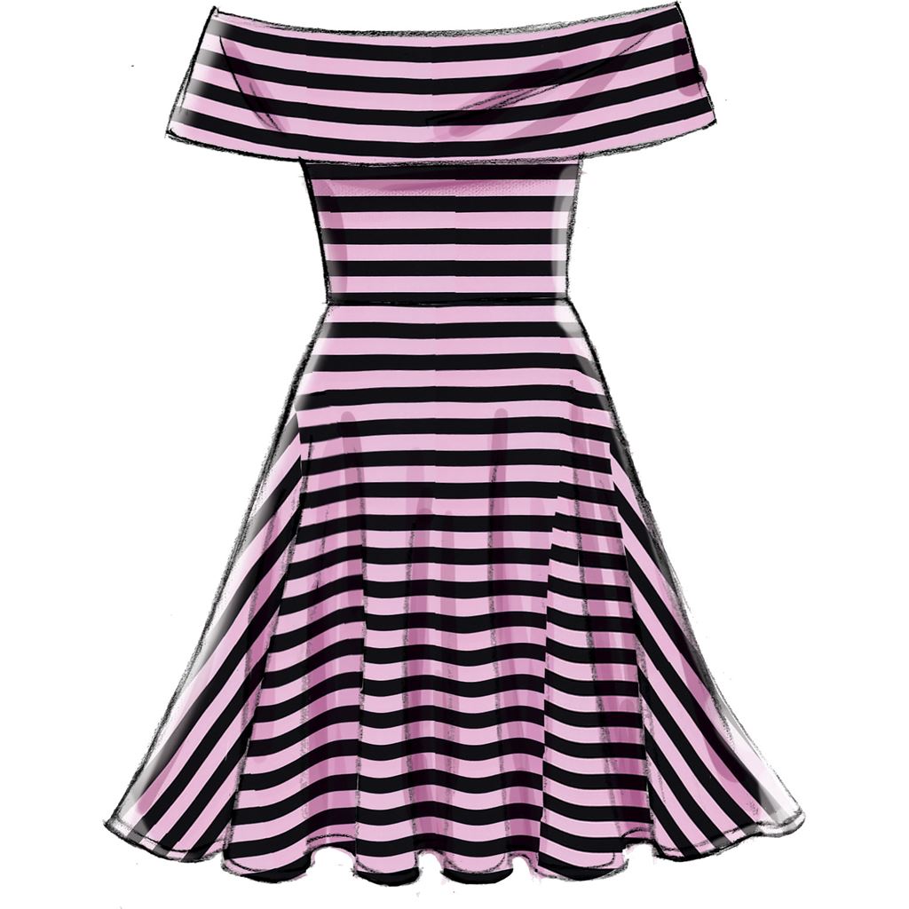 McCall's Pattern M7683 Misses Miss Petite Dresses with Shoulder and Skirt Variations 7683 Image 5 From Patternsandplains.com.jpg