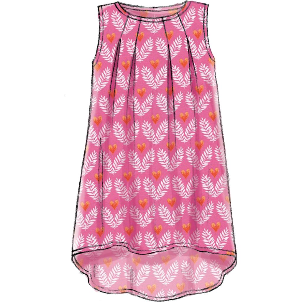 McCall's Pattern M7709 Children Girls Tops Dresses and Leggings 7709 Image 5 From Patternsandplains.com.jpg