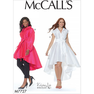 McCall's Pattern M7727 Misses Womens Dress Tunic and Sash 7727 Image 1 From Patternsandplains.com