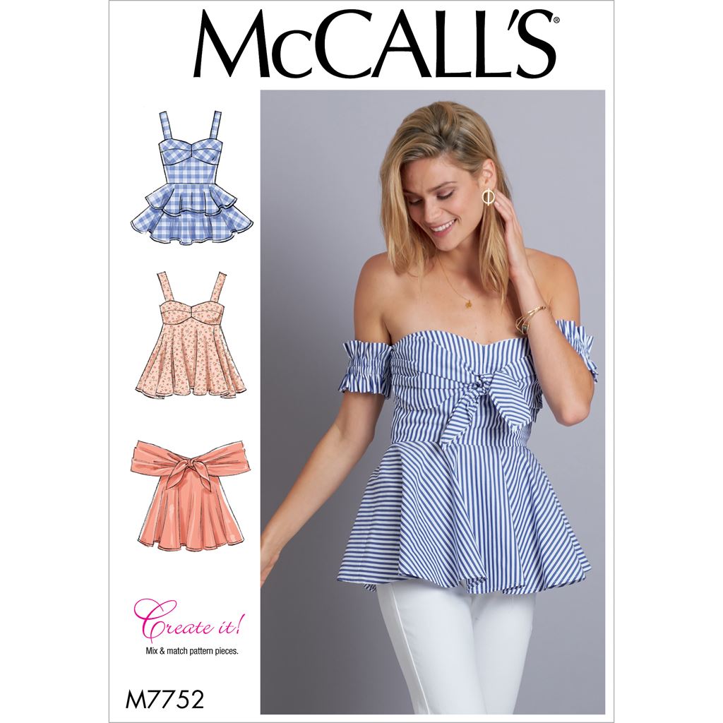 McCall's Pattern M7752 Misses Tops 7752 Image 1 From Patternsandplains.com