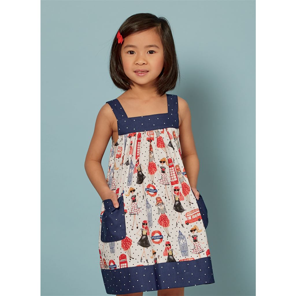 McCall's Pattern M7768 Childrens Girls Dresses 7768 Image 7 From Patternsandplains.com