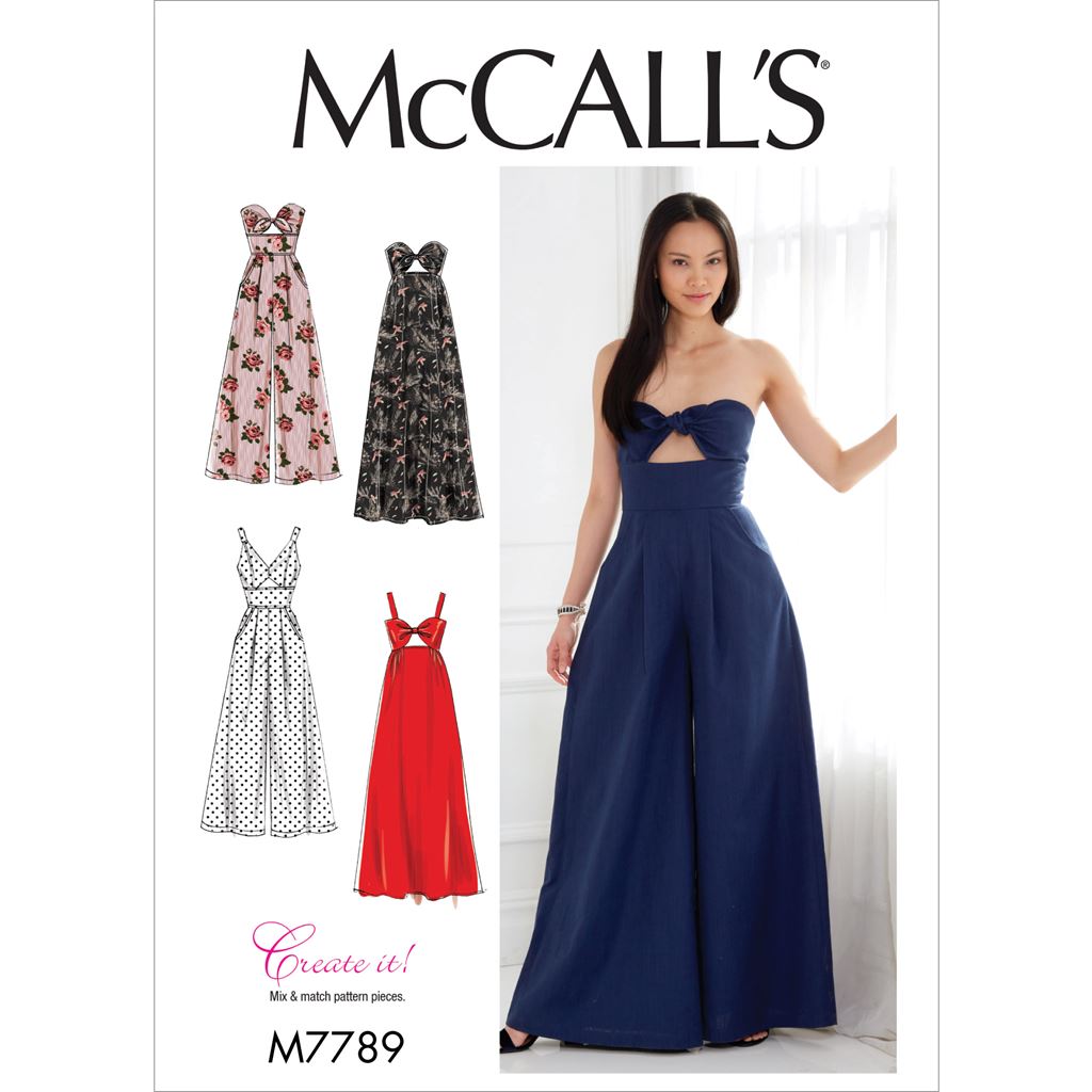 McCall's Pattern M7789 Misses Dresses and Jumpsuits 7789 Image 1 From Patternsandplains.com