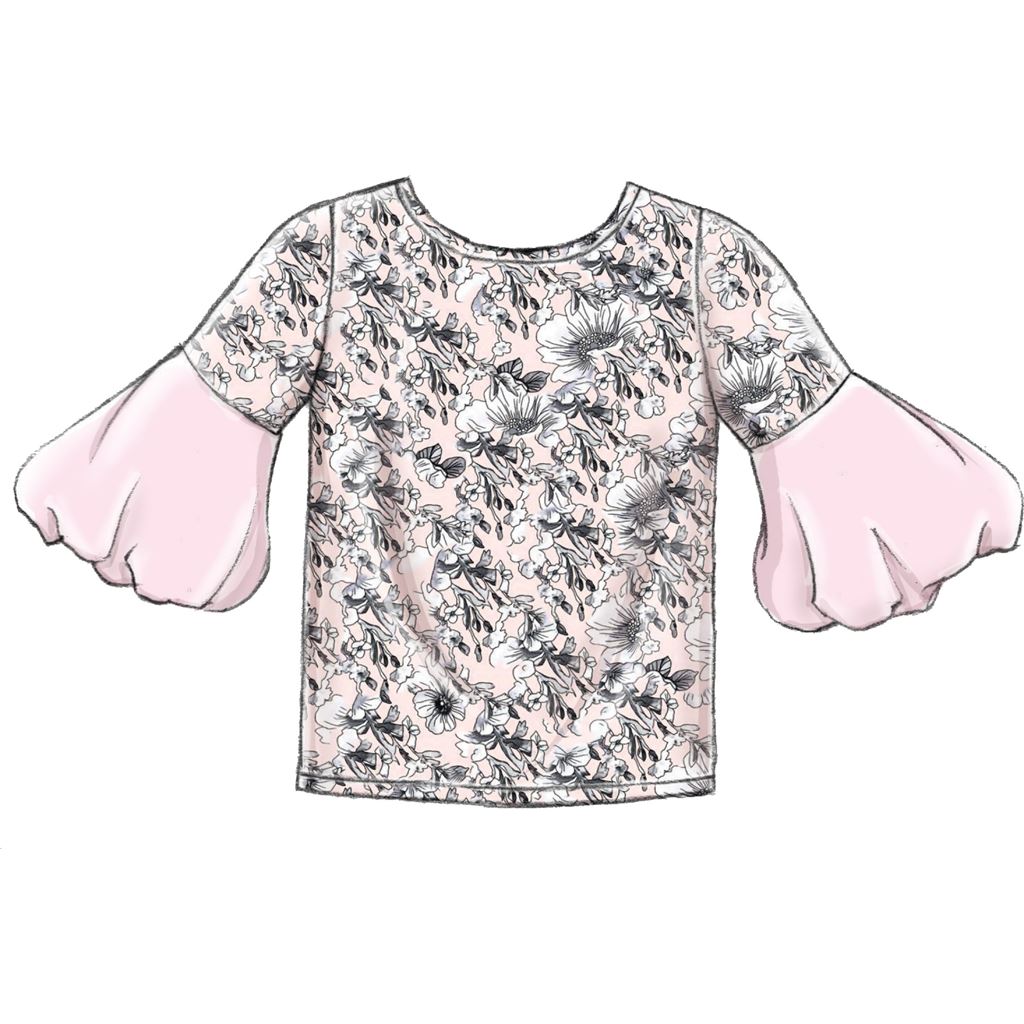 McCall's Pattern M7799 Childrens Girls Tops 7799 Image 3 From Patternsandplains.com