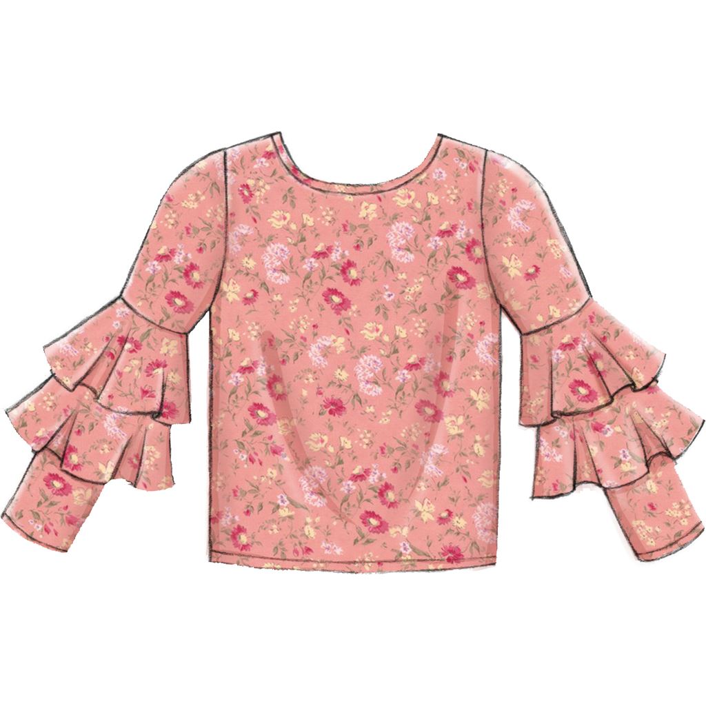 McCall's Pattern M7799 Childrens Girls Tops 7799 Image 6 From Patternsandplains.com