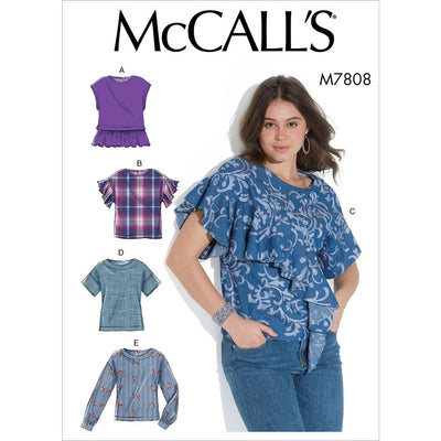 McCall's Pattern M7808 Misses Tops 7808 Image 1 From Patternsandplains.com