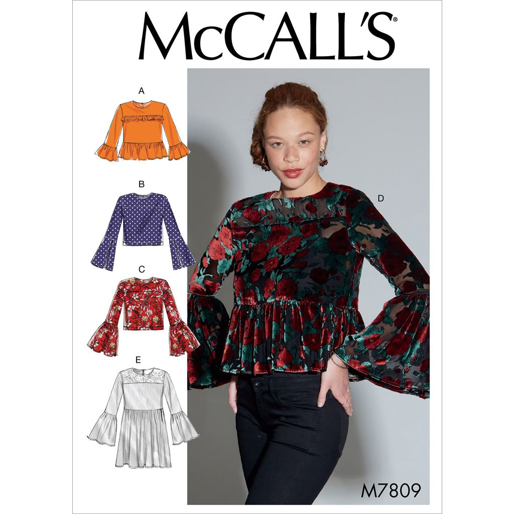 McCall's Pattern M7809 Misses Tops 7809 Image 1 From Patternsandplains.com
