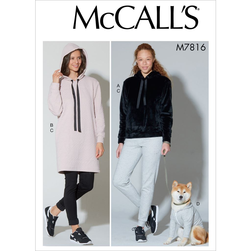McCall's Pattern M7816 Misses Top Dress Pants and Dog Coat 7816 Image 1 From Patternsandplains.com