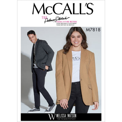 McCall's Pattern M7818 Unisex Jacket 7818 Image 1 From Patternsandplains.com