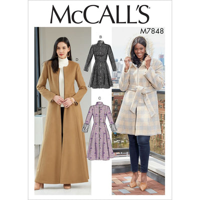 McCall's Pattern M7848 Misses Miss Petite and Womens Women Petite Coats and Belt 7848 Image 1 From Patternsandplains.com