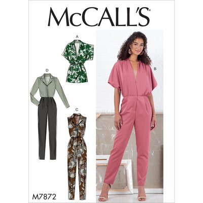 McCall's Pattern M7872 Misses Romper and Jumpsuit 7872 Image 1 From Patternsandplains.com