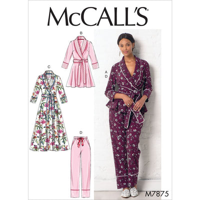 McCall's Pattern M7875 Misses Jacket Robe Pants and Belt 7875 Image 1 From Patternsandplains.com