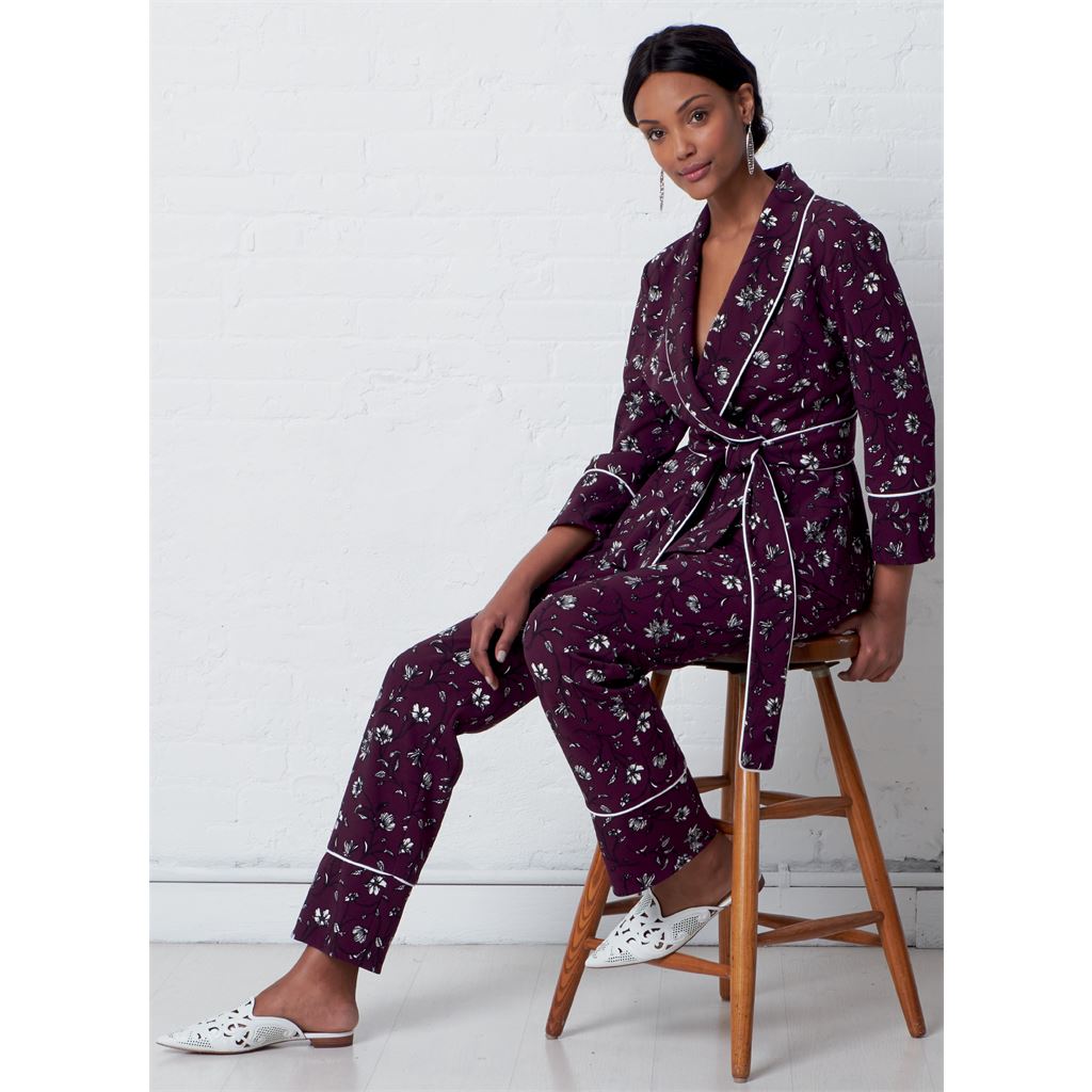 McCall's Pattern M7875 Misses Jacket Robe Pants and Belt 7875 Image 7 From Patternsandplains.com