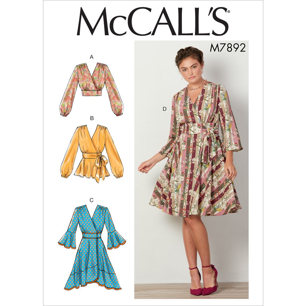 McCall's Pattern M7892 Misses Tops and Dresses 7892 Image 1 From Patternsandplains.com