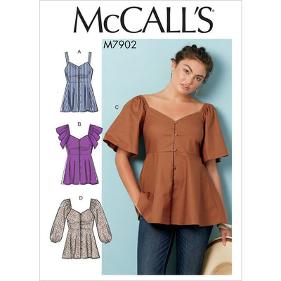 McCall's Pattern M7902 Misses Tops 7902 Image 1 From Patternsandplains.com