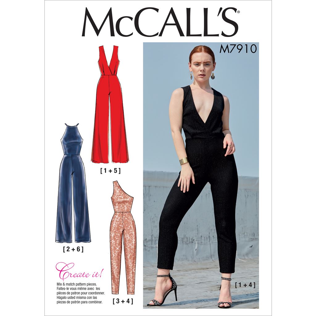 McCall's Pattern M7910 Misses Jumpsuits 7910 Image 1 From Patternsandplains.com