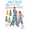 McCall's Pattern M7917 Childrens and Girls Romper Jumpsuit and Belt 7917 Image 1 From Patternsandplains.com