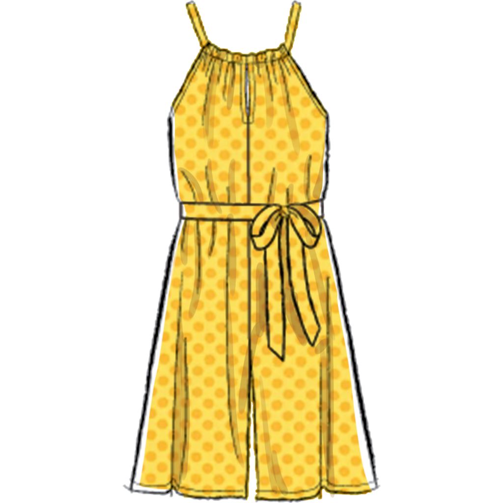 McCall's Pattern M7917 Childrens and Girls Romper Jumpsuit and Belt 7917 Image 3 From Patternsandplains.com