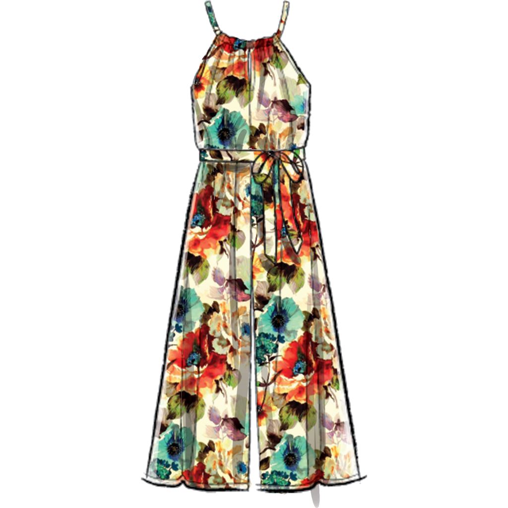 McCall's Pattern M7917 Childrens and Girls Romper Jumpsuit and Belt 7917 Image 4 From Patternsandplains.com