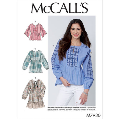 McCall's Pattern M7930 Misses Tops and Tunics 7930 Image 1 From Patternsandplains.com