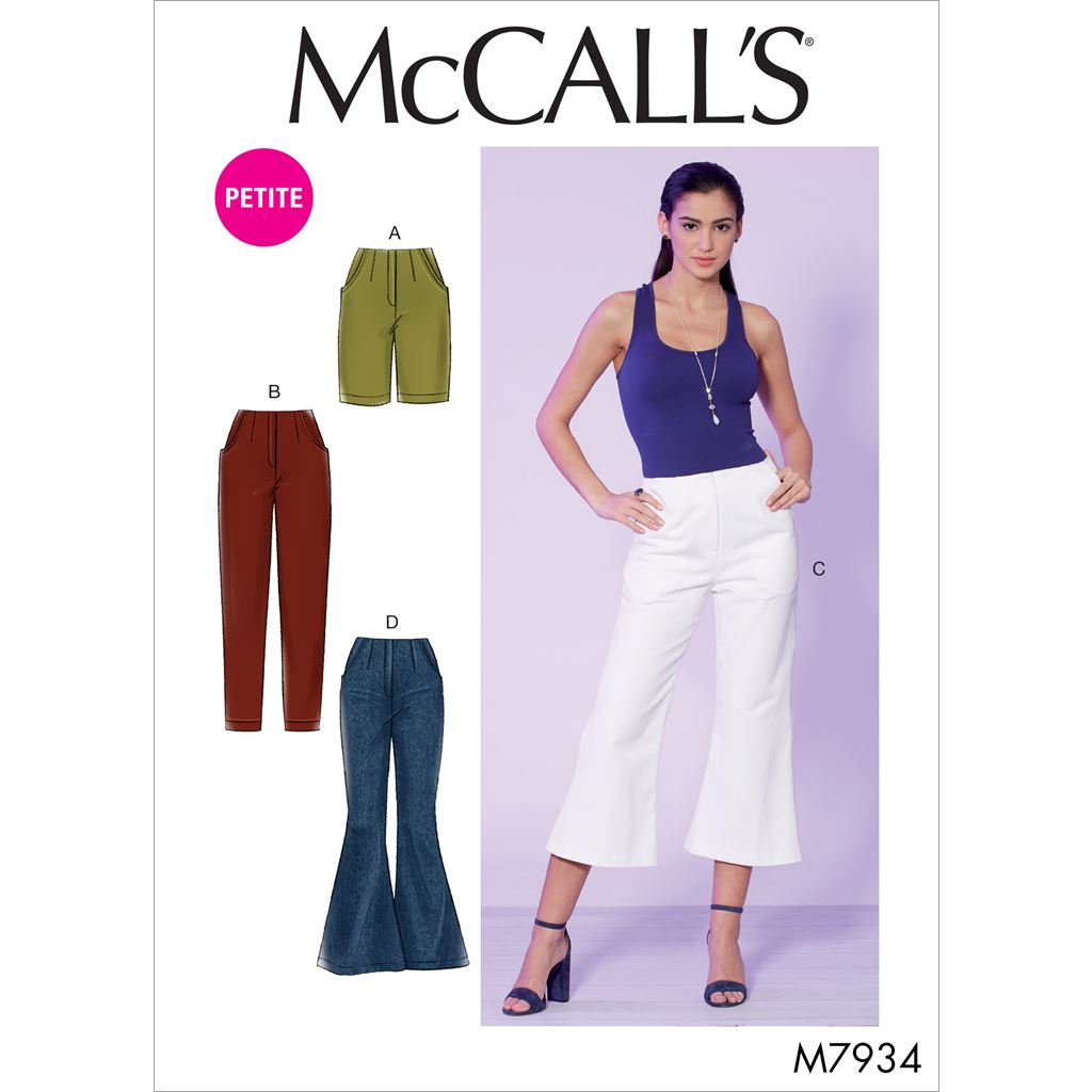 McCall's Pattern M7934 Misses Miss Petite Shorts and Pants 7934 Image 1 From Patternsandplains.com
