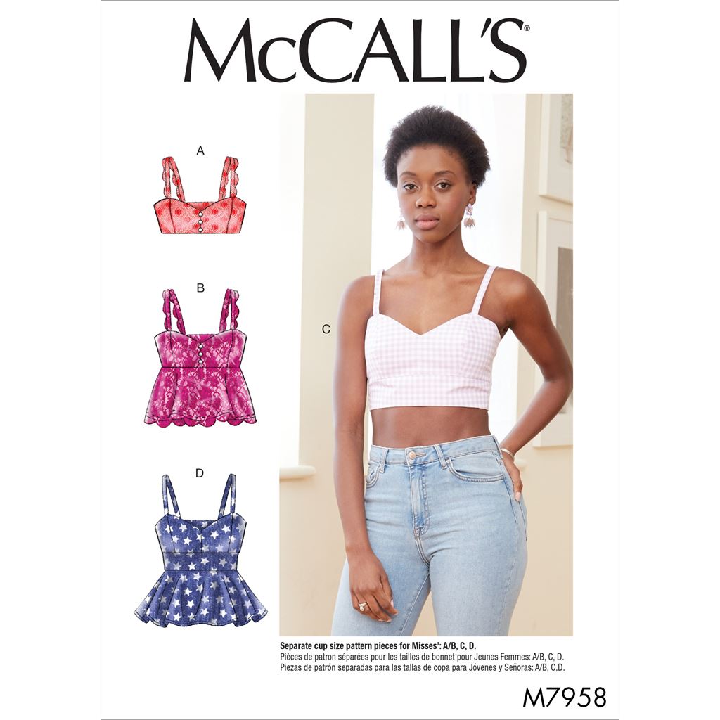 McCall's Pattern M7958 Misses Tops 7958 Image 1 From Patternsandplains.com