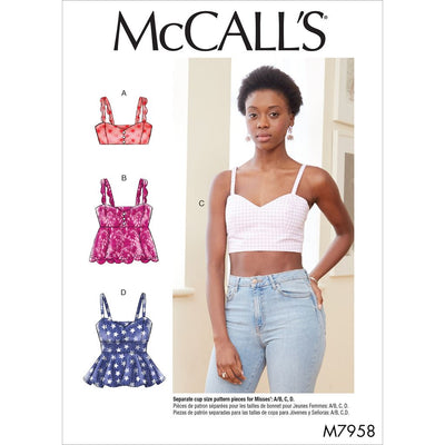 McCall's Pattern M7958 Misses Tops 7958 Image 1 From Patternsandplains.com