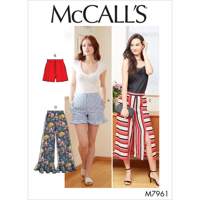 McCall's Pattern M7961 Misses Shorts and Pants 7961 Image 1 From Patternsandplains.com