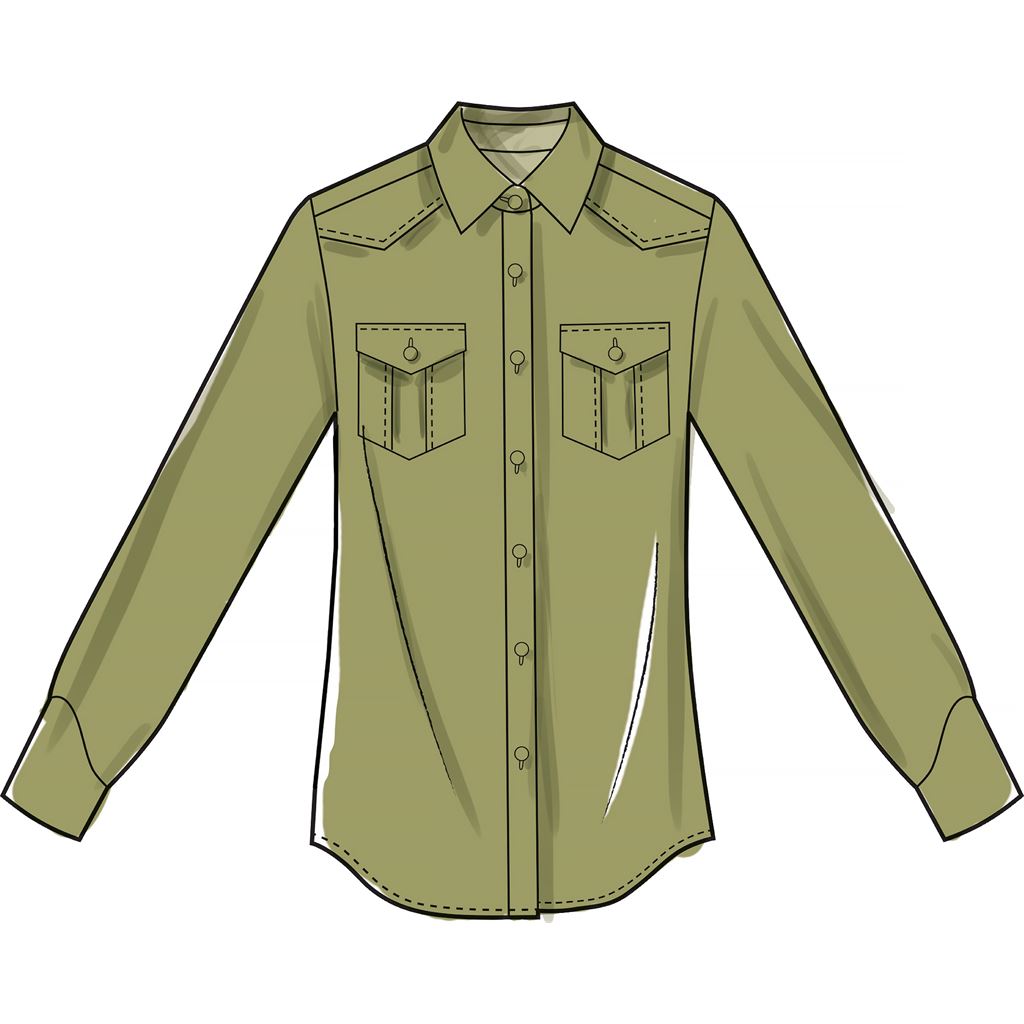 McCall's Pattern M7980 Misses and Mens Shirts 7980 Image 7 From Patternsandplains.com
