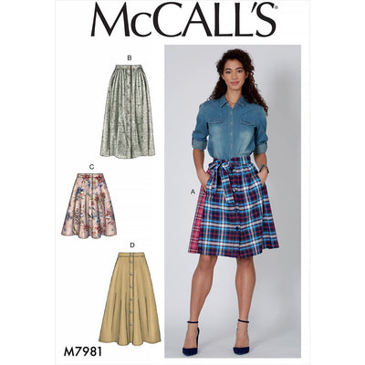 McCall's Pattern M7981 Misses Skirts 7981 Image 1 From Patternsandplains.com
