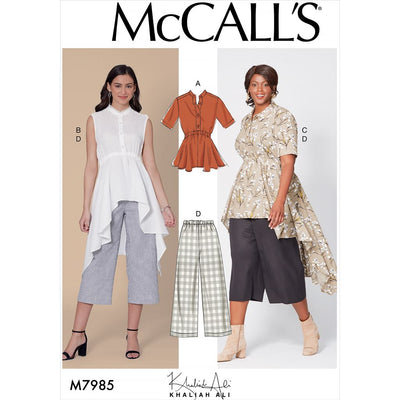 McCall's Pattern M7985 Misses and Womens Top Tunics and Pants 7985 Image 1 From Patternsandplains.com