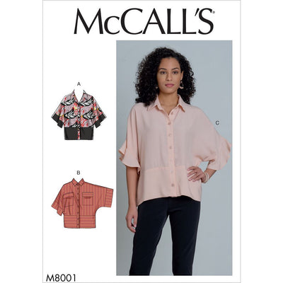 McCall's Pattern M8001 Misses Tops 8001 Image 1 From Patternsandplains.com