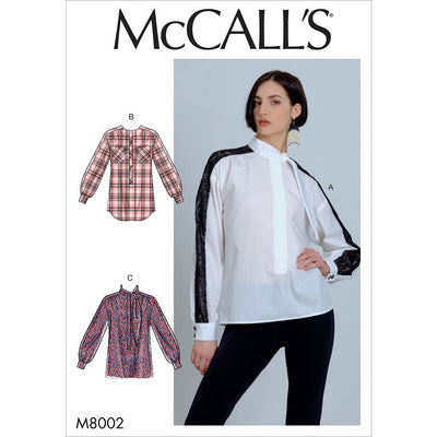 McCall's Pattern M8002 Misses Blouses 8002 Image 1 From Patternsandplains.com