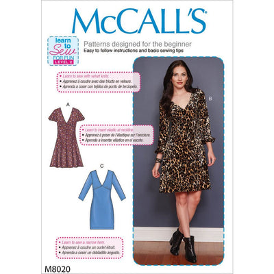 McCall's Pattern M8020 Misses Dresses 8020 Image 1 From Patternsandplains.com