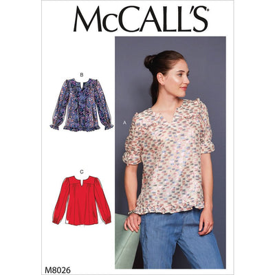 McCall's Pattern M8026 Misses Tops 8026 Image 1 From Patternsandplains.com
