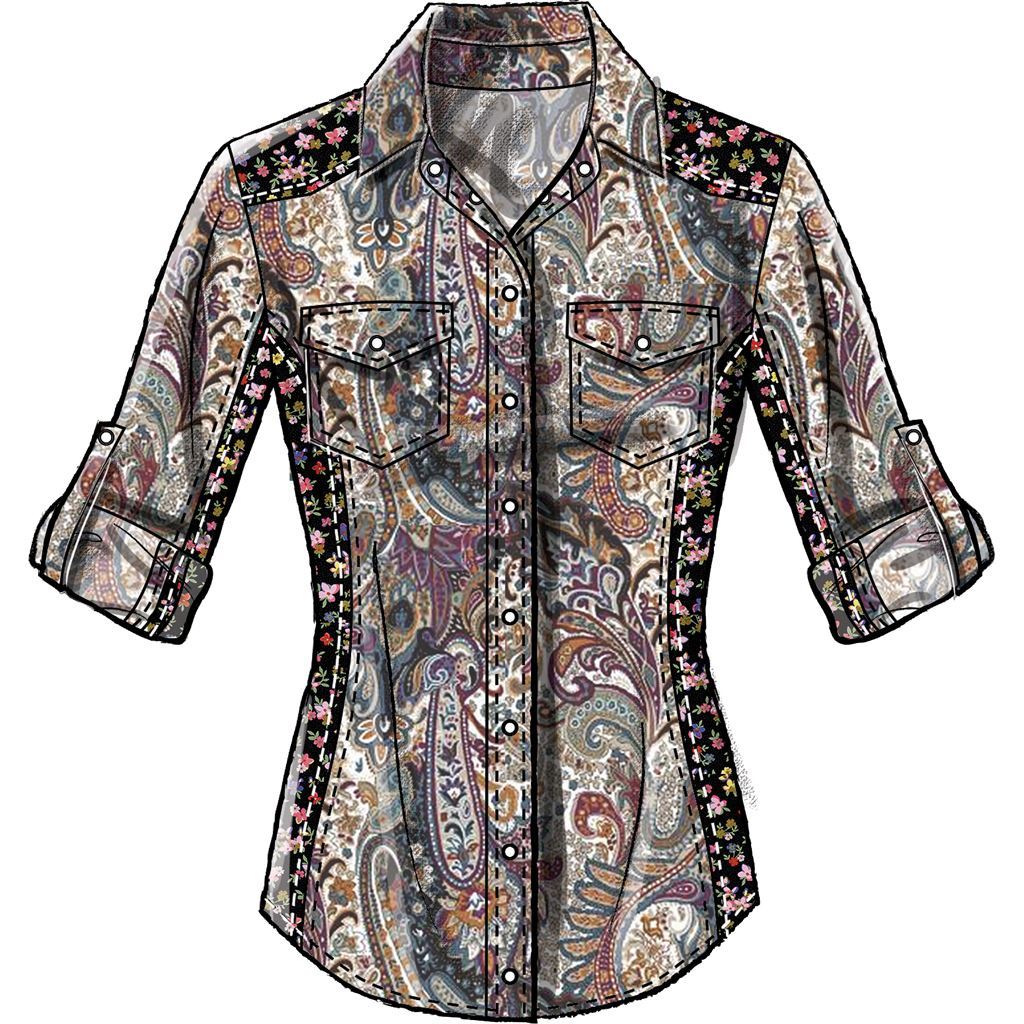 McCall's Pattern M8027 Misses Tops 8027 Image 3 From Patternsandplains.com