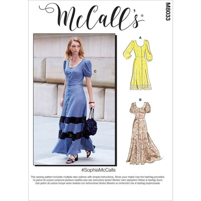 McCall's Pattern M8033 #SophiaMcCalls Misses Dresses 8033 Image 1 From Patternsandplains.com