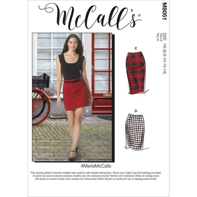 McCall's Pattern M8051 #MarieMcCalls Misses Pencil Skirts In Five Lengths 8051 Image 1 From Patternsandplains.com