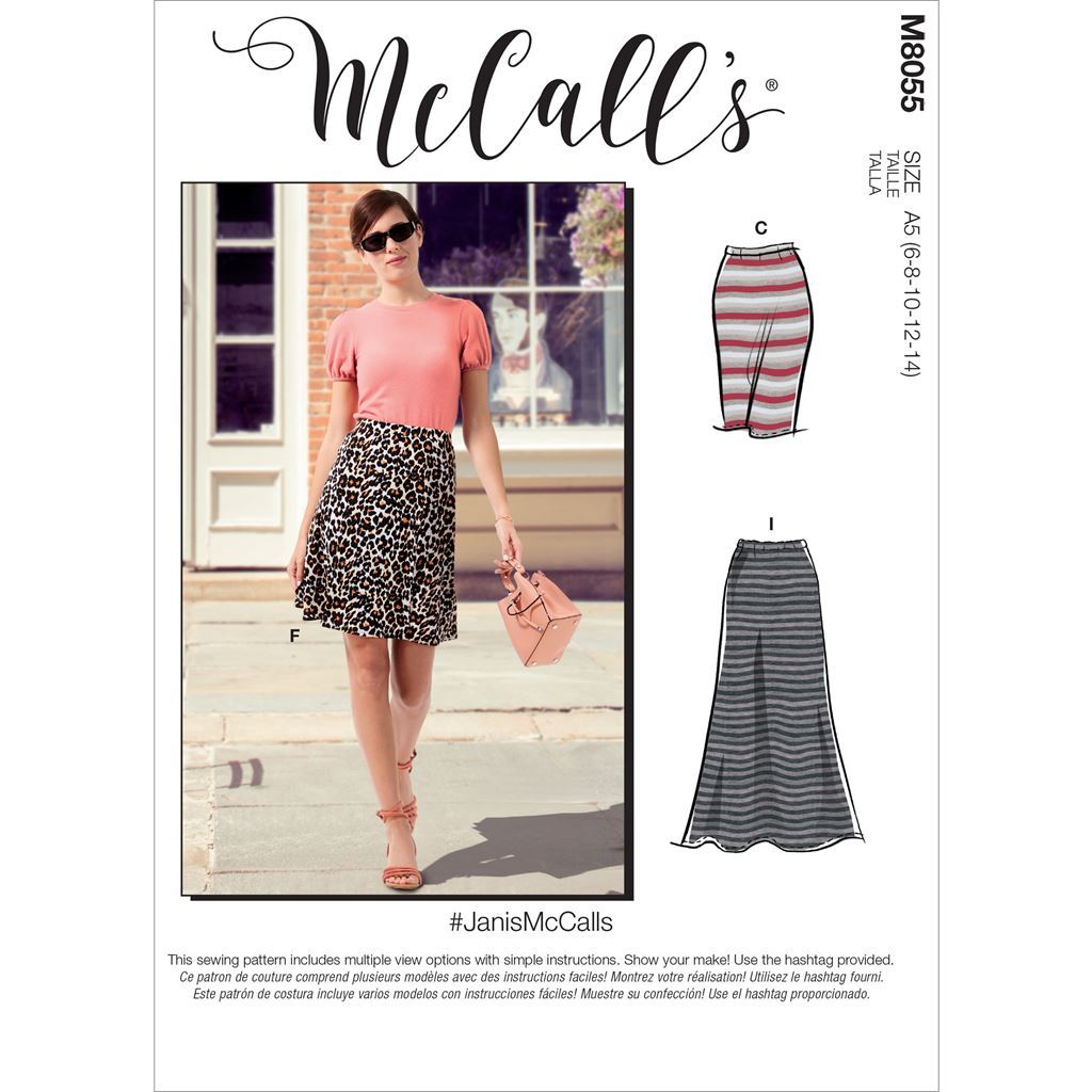 McCall's Pattern M8055 #TillieMcCalls Misses Straight or A line Skirts In 7 Lengths 8055 Image 1 From Patternsandplains.com