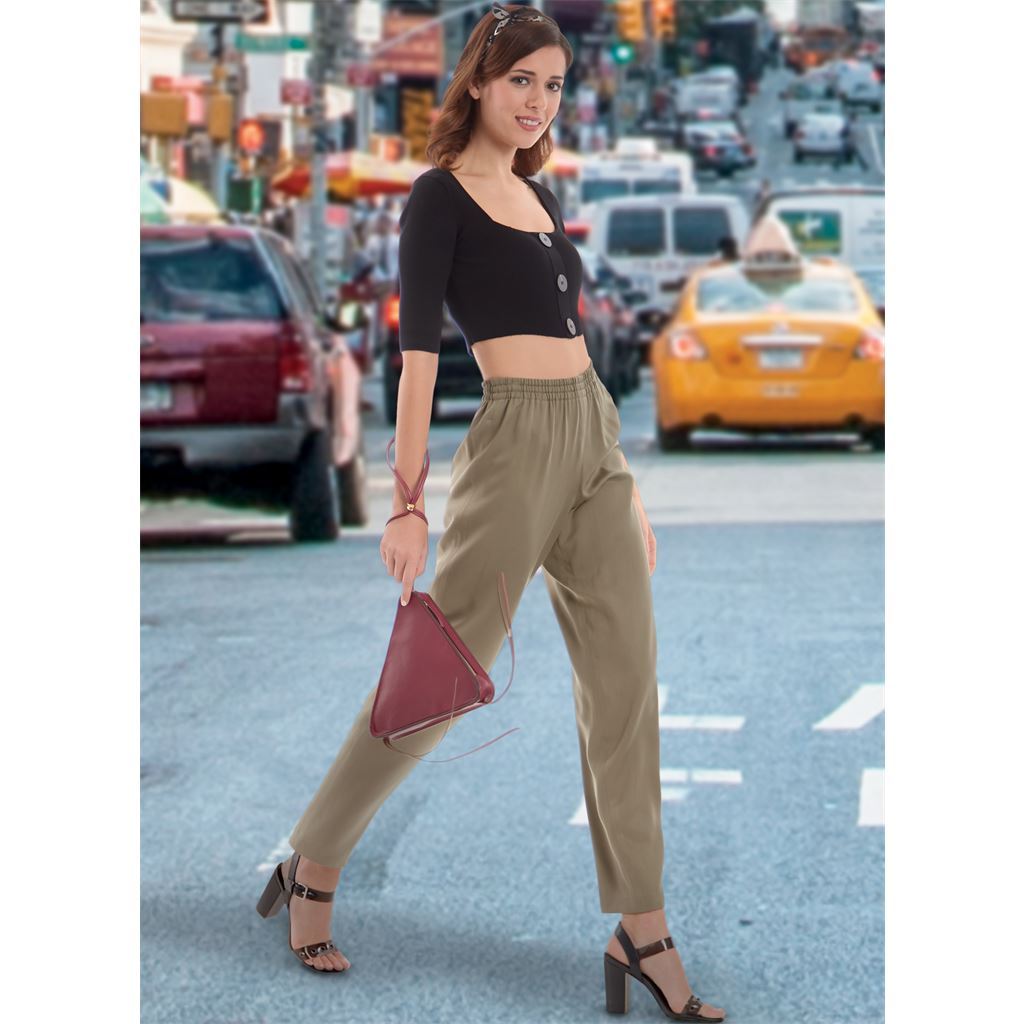 McCall's Pattern M8057 #EmilyMcCalls Misses Elastic Waist Shorts and Pants 8057 Image 2 From Patternsandplains.com