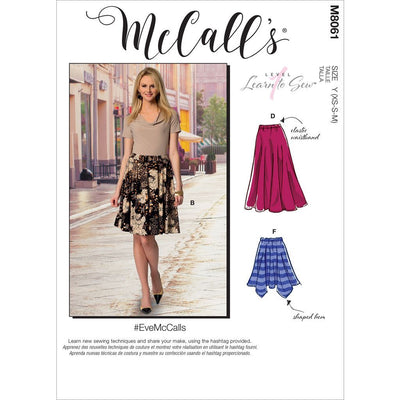 McCall's Pattern M8061 #EveMcCalls Misses Flared Skirts 8061 Image 1 From Patternsandplains.com