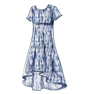 McCall's Pattern M8062 #IslaMcCalls Misses Straight Handkerchief or High Low Hem Dresses 8062 Image 3 From Patternsandplains.com